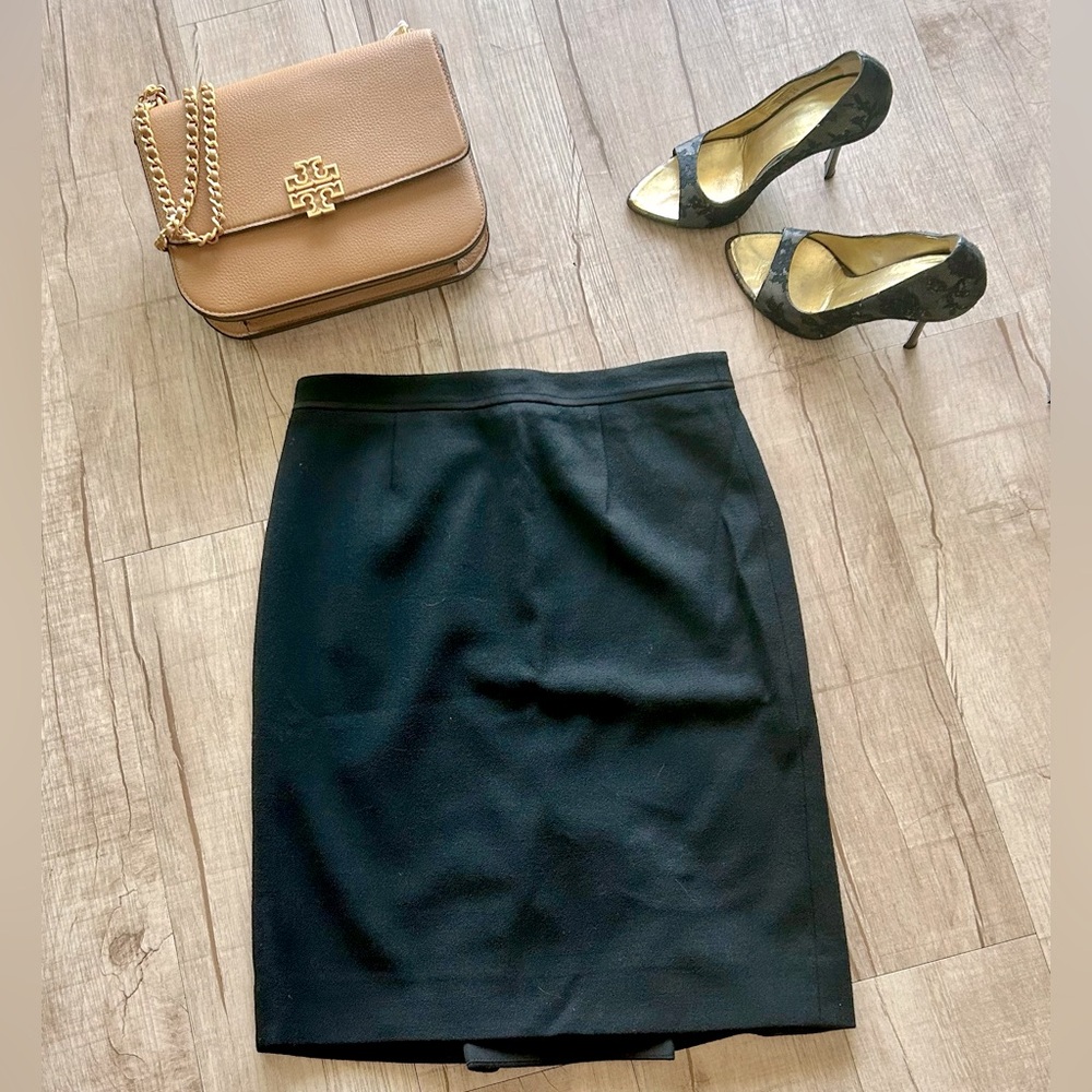 Tory Burch Ulisse Wool Crepe Pencil Skirt, size 0